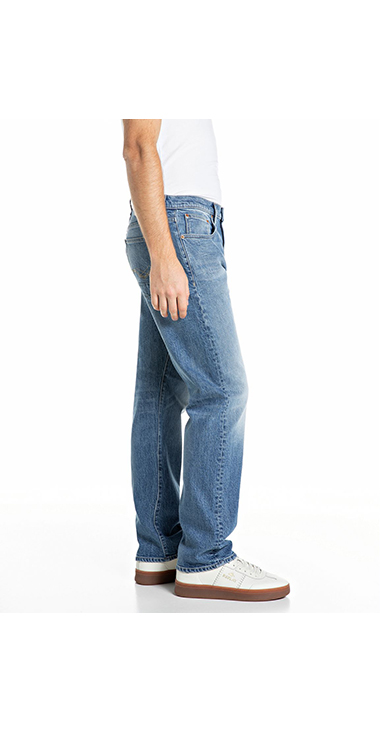 ストレートフィットAIDEEN レッドキャストストレッチデニム 詳細画像